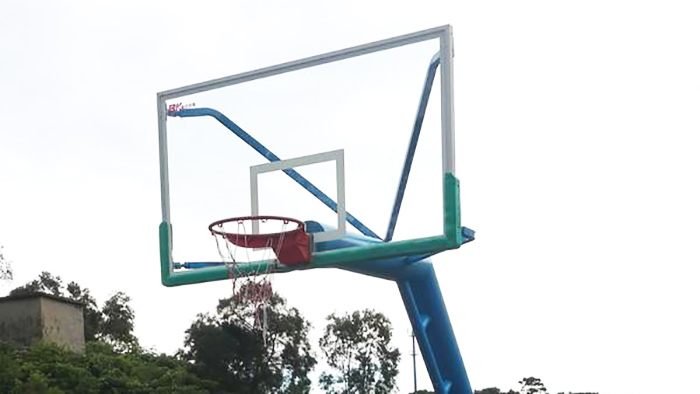 珠海石景山公园与九游会j9体育合作移动单臂篮球架工程案例